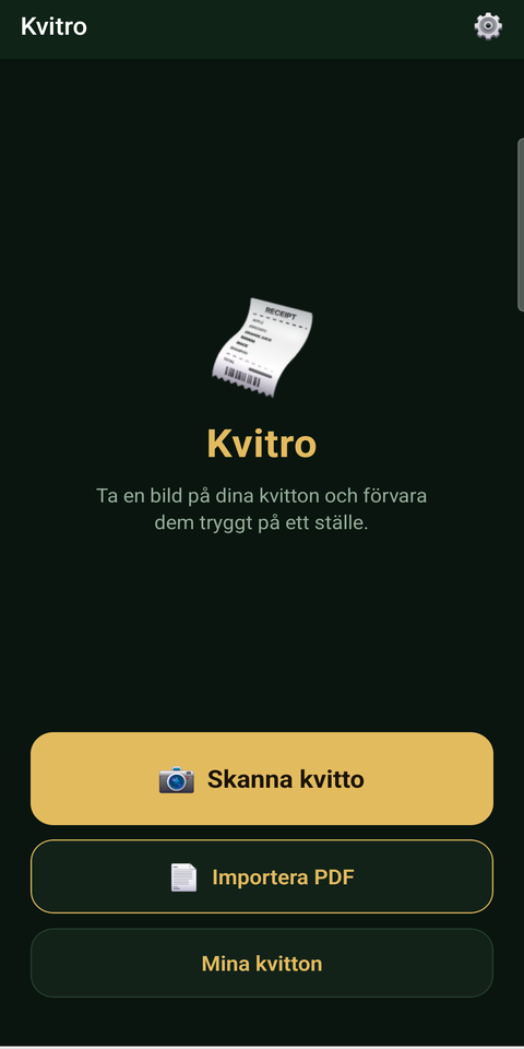 Kvitro — hemskärm