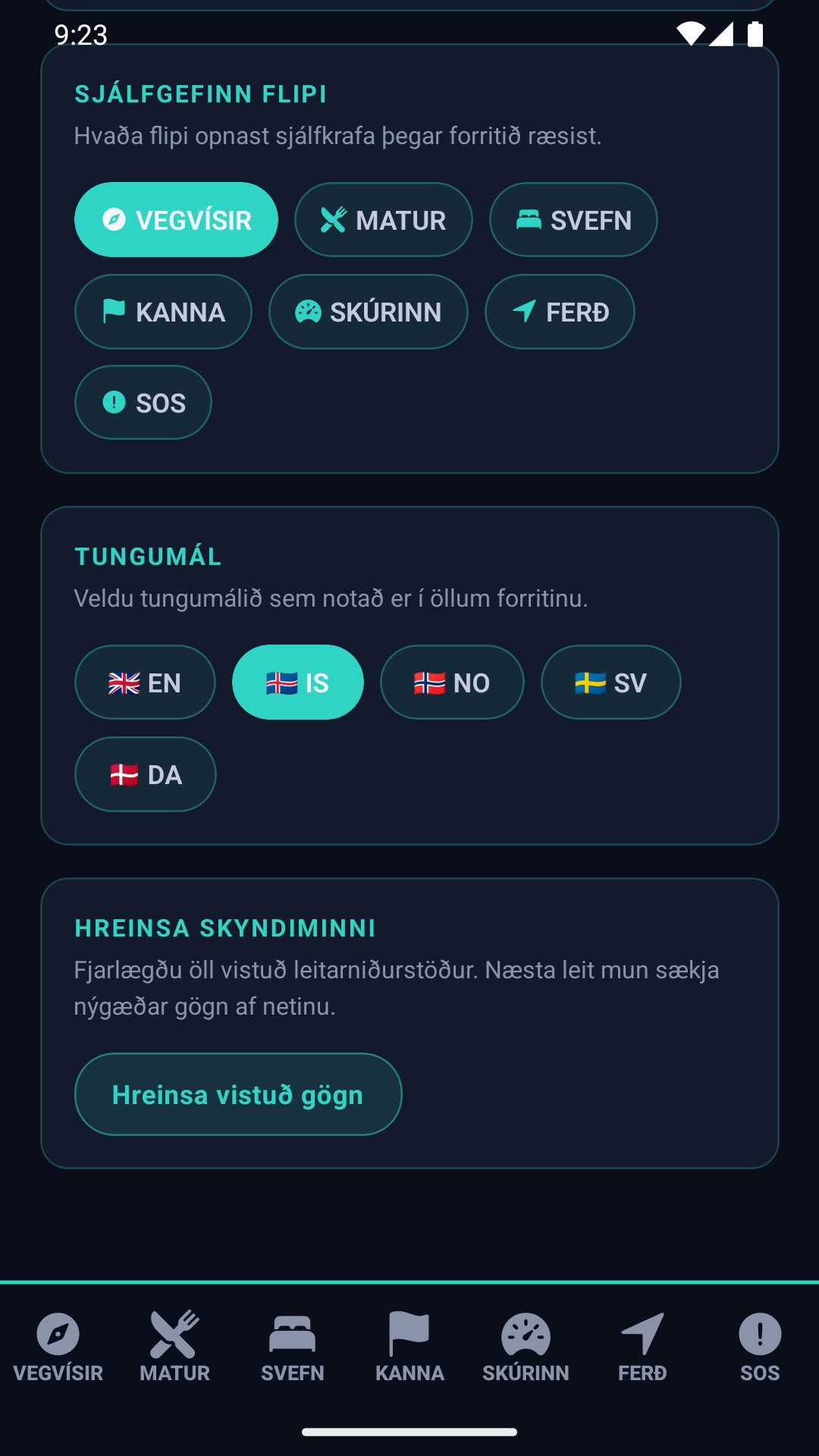 Tungumálaval með fimm tungumálum